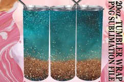 Glittery Floral Leopard Tumbler Graphic: Sublimation - 20oz Product Image 1