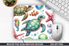 Mouse Pad Sublimation, Summer Mouse Pad PNG Design Product Image 1