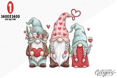 Valentine Gnome Sublimation Clipart - High Quality Design Product Image 4