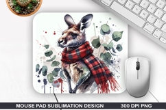 Kangaroo Mouse Pad Sublimation, Animals Mouse Pad PNG Product Image 1