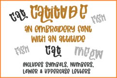 Catitude Embroidery Font Product Image 1