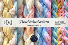 Rainbow Knitting Digital Paper, Knitted Wool Pattern Product Image 1