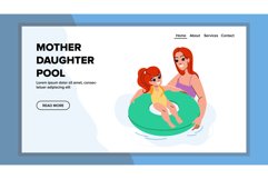 mother daughter pool vector Product Image 1