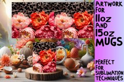 Floral Leopard Sparkle Mug Sublimation Product Image 1