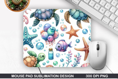 Mouse Pad Sublimation, Summer Mouse Pad PNG Design Product Image 1