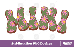 mini Png Retro Flowers Mother&#039;s Day Floral Mom Sublimation Product Image 1