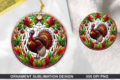 Cute Tarky Stained Glass Ornament PNG, Digital Download File Product Image 1