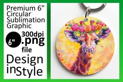 Spring Round Design with Adorable Giraffe Product Image 1