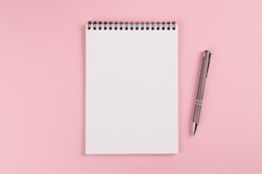 Open notebook with a blank sheet and an automatic ballpoint Product Image 1