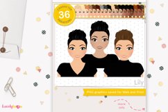 Girl clipart avatar, female logo, social brand LVB61 Lily Product Image 1