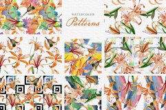 Orange lily Watercolor png Product Image 3