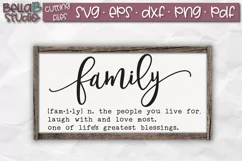 Family Definition SVG File, Family Sign SVG Product Image 1