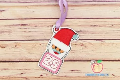 Christmas Calendar with Santa Claus In The Hoop Ornament Product Image 1