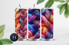 Rainbow Knitting Digital Paper, Knitted Wool Pattern Product Image 2