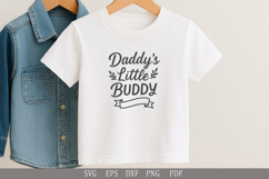 Daddy’s Little Buddy - SVG Design for Baby and Toddler T-Shi Product Image 4
