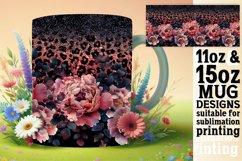 Leopard Bloom Glitter Mug Wrap Product Image 1