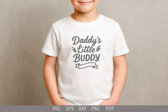 Daddy’s Little Buddy - SVG Design for Baby and Toddler T-Shi Product Image 1