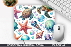 Mouse Pad Sublimation, Summer Mouse Pad PNG Design Product Image 1