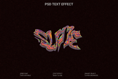 Iridescent metal Photoshop text effect template PSD Product Image 1