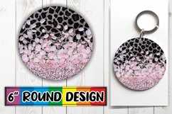 Vibrant Floral Paradise PNG Sublimation Circle: Keychain, Co Product Image 1