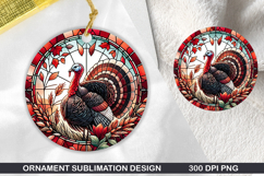 Cute Tarky Stained Glass Ornament PNG, Digital Download File Product Image 1
