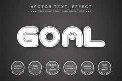 White goal - editable text effect, font style Product Image 1