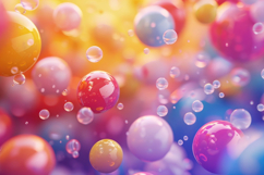 Floating Colorful Spheres Background Wallpaper Product Image 1