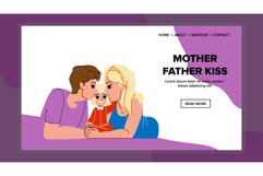 mother father kiss vector Product Image 1