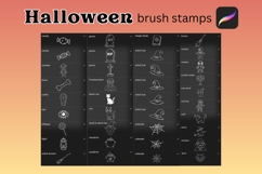 82 Halloween Procreate Brush Stamps Product Image 6