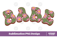 babe Png Retro Flowers Mother&#039;s Day Floral Mom Sublimation Product Image 1