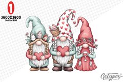 Valentine Gnome Sublimation Clipart - High Quality Design Product Image 3