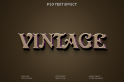 Vintage retro 3D Photoshop text effect template PSD Product Image 1