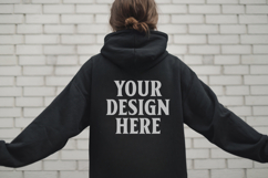 Navy Gildan 18500 Hoodie Mockup, G18000 Hoodie Model mockup Product Image 1