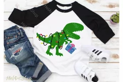 Christmas Dinosaur svg, T rex svg, Kids Christmas svg Product Image 1