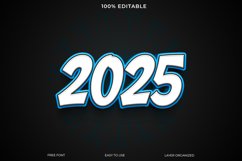 Happy new year 2025 3d Editable Text Effect Style Product Image 1
