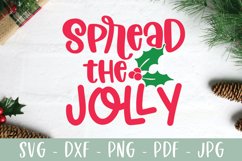 Spread The Jolly SVG - Festive Christmas SVG Product Image 2