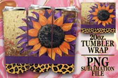 Shimmering Leopard &amp; Flower Power Tumbler Decals - 20oz Product Image 1