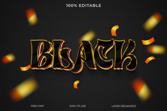 Shiny Confetti Black Text Effect Photoshop Template Product Image 1