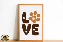 Dog SVG Paw Print SVG Valentines SVG Valentine's Day SVG Product Image 2