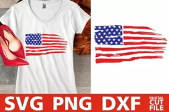 Distresses America Flag svg, 4th of July svg, 50 stars svg Product Image 2
