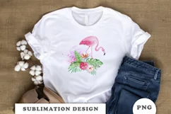 Watercolor Tropical Flamingo Sublimation Downloads Product Image 4