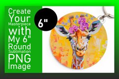 Sublimation Round Design - Spring Giraffe Product Image 1