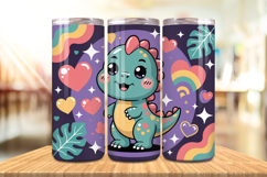 Valentine’s Day Cute Dinosaur Tumbler Wrap PNG Big Bundle Product Image 4