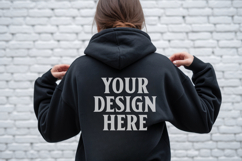 Navy Gildan 18500 Hoodie Mockup, G18000 Hoodie Model mockup Product Image 1