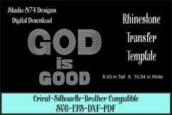 God is Good Rhinestone SVG Template Product Image 1