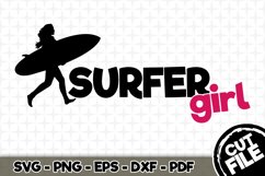 Surfer Girl - SVG Cut File n018 Product Image 1