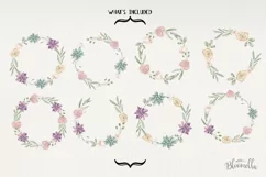 Floral Succulents 8 Wreaths Watercolor Florals Purple Product Image 4