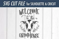 Welcome to the Farmhouse - Cow - SVG DXF File Product Image 3