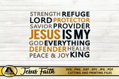 Jesus SVG PNG EPS DXF Christian SVG Bible Verse SVG Cut file Product Image 5