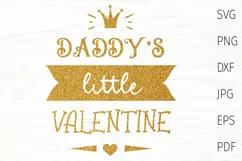 Kids valentine SVG, baby girl valentine svg cut file. Product Image 1